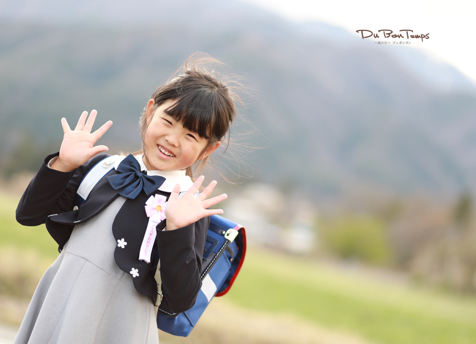 桜満開入学おめでとう！新一年生写真撮影！