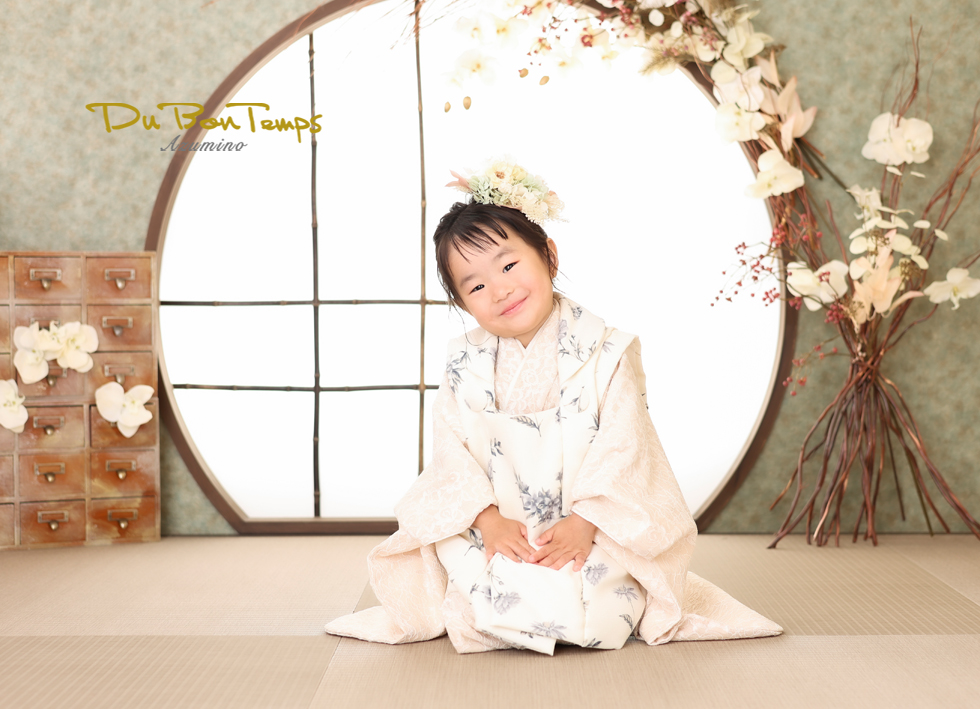 3歳女の子の七五三!かわいいお誕生記念!