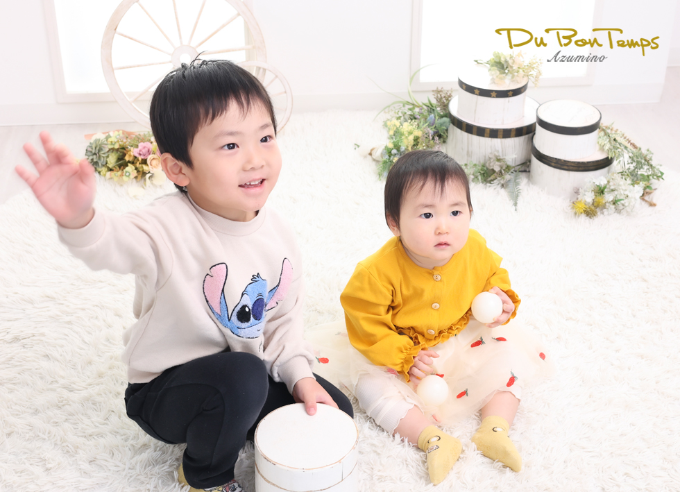 きょうだいで撮影!バースデー!一人もかわいいお宮参り!結婚記念撮影!