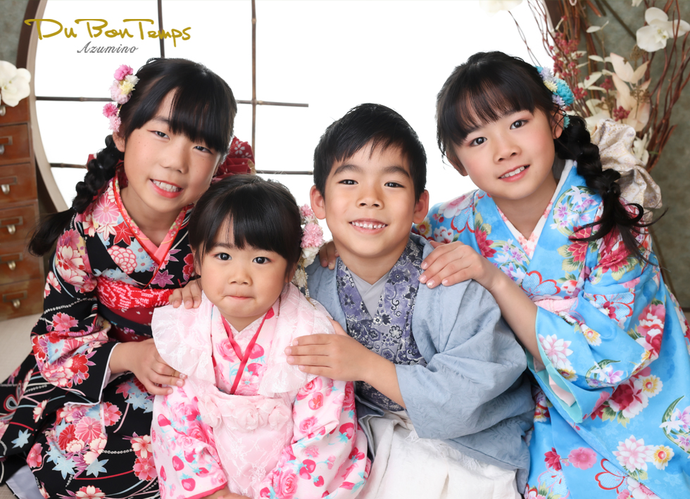 頑張ったお宮参り！ドキドキ一年生！クールに成人男性！みんなで仲良く七五三！